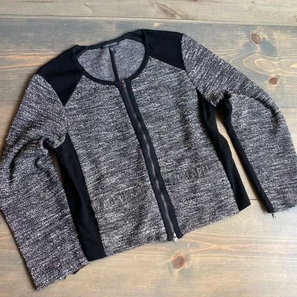 Eileen Fisher Jackets & Blazers - Eileen Fisher Jacket Tweed Color Block Cropped M